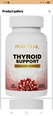 Pure Peak Advanced Thyroid Support Supplement 60 Capsules Exp: 10/27 Vitamin Sup