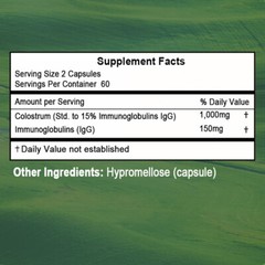 Colostrum Capsules Improve Overall Athletic Performance Boost Immunity 120 Pills