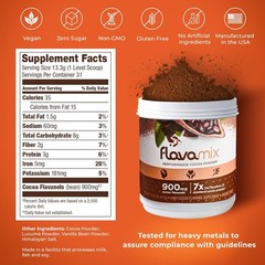 BUNDLE! (6) FlavaMix Performance Cocoa Powder 900mg 87oz BB 11/2027