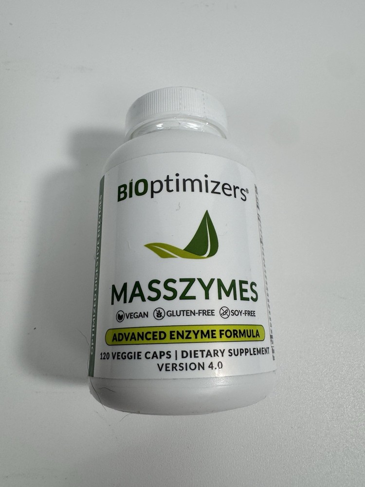 BIOptimizers MassZymes Digestive Enzymes 120 Caps New Sealed EXP 09/2027