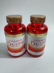 Vitamin D3 2000 IU Softgels 400 Count | Non-GMO, Gluten Free by Carlyle – 2 pack