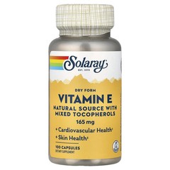 2 X Solaray, Dry Form Vitamin E, 165 mg, 100 Capsules
