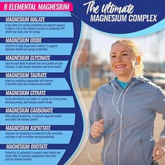 Magnesium Complex 1000mg, 8 Elemental Magnesium, Gluten Free- Non-GMO