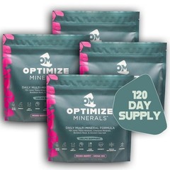 3PCS Optimize Minerals Multi – Mineral Daily Powder – Gluten Free, 30 Servings