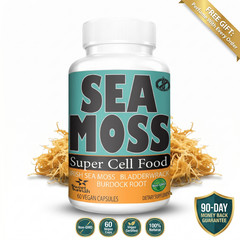 SEA MOSS SUPER – Irish Sea Moss Anti-Aging Skin Hydration Hair Grow Vegan 60 Cap