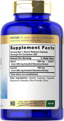 Niacin 500mg | Flush Free | 220 Capsules | Non-GMO, Gluten Free | by Carlyle