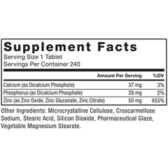 Force Factor Zinc 50mg for Immune Support-Vegan, Gelatin Free, Non-GMO, 240ct