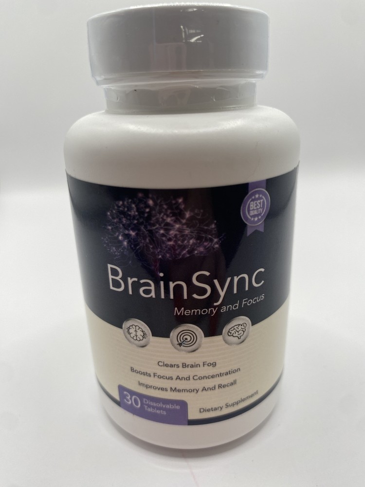 BrainSync Memory and Focus 30 Dissolvable Tablets Free Shipping Exp 9/2026!