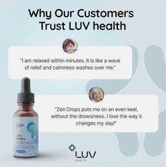 (5 Pack) LUV Zen Drops Stress Support with Magnesium Glycinate and Lemon [USA]