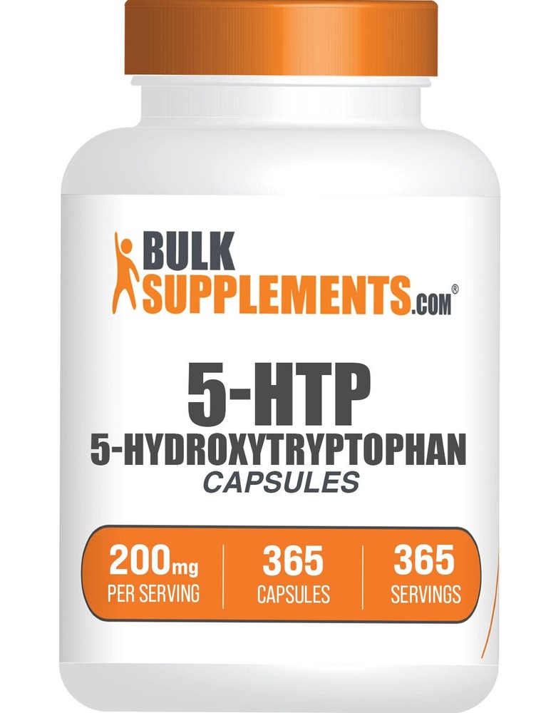 BulkSupplements 5-HTP Capsules 365 Capsules – 200mg Per Serving