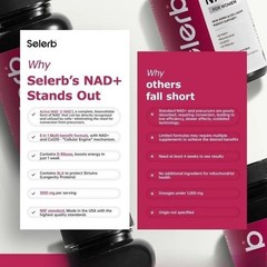 2 BOTTLES-Selerb 60 Supplement for – Women Cellular Renewal&Energy Support, NAD+