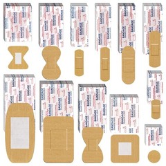BBTO Assorted Styles Flexible Fabric Adhesive Bandages – Small Breathable Fin…