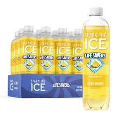 Sparkling Ice LIFESAVERS Pineapple, Zero Sugar Flavored 17 Fl Oz (Pack of 12)