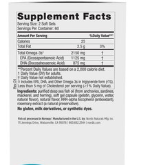 Nordic Naturals Ultimate Omega 2X 180 Soft Gels – Extra Strength EPA DHA – New