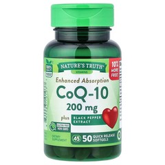 2 X Nature’s Truth, CoQ-10 plus Black Pepper Extract, Enhanced Absorption, 200