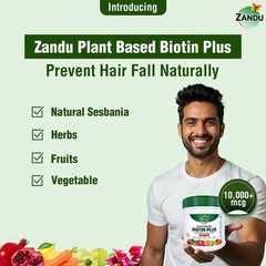 Zandu Plant Based Biotin Plus Powder (200g)