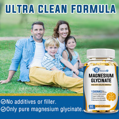 1330mg Magnesium Glycinate High Absorption,Improved Sleep,Stress,Anxiety Relief