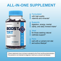 Boost TRT Gummies, Boost TRT Advanced Formula Support (1 Month Supply)