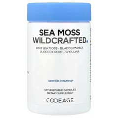 2 X Codeage, Sea Moss, Wildcrafted, 120 Vegetable Capsules