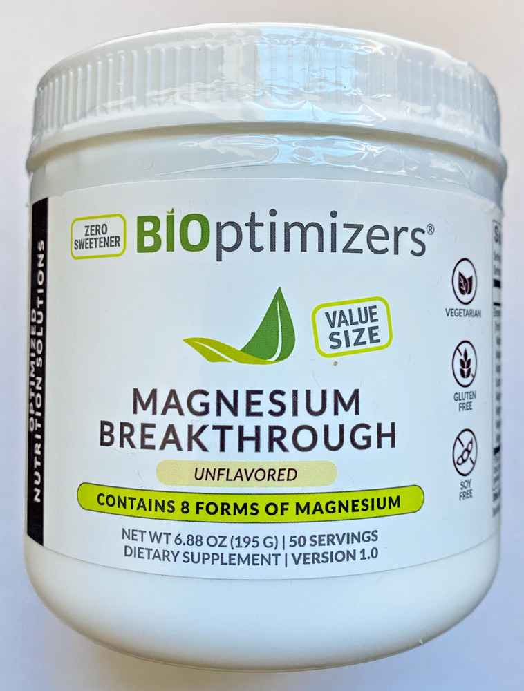 Bioptimizers Magnesium Breakthrough – Unflavored Drink – 8 Forms of Mag 6.88 oz