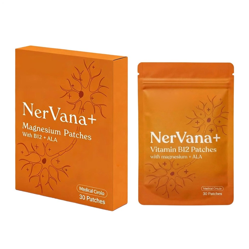 NerVana+Vitamin B12 Nerve Patch features Magnesium+ALA, 30 Patches