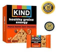 KIND Healthy Grains Energy Bars, Peanut Butter Dark Chocolate, 10 Ct Value Pack