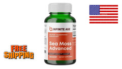 INFINITE AGE Sea Moss Advanced 1250mg Superfood, High-Potency, Vegan 60 Capsule