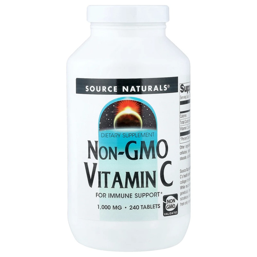 2 X Source Naturals, Non-GMO Vitamin C, 1,000 mg, 240 Tablets