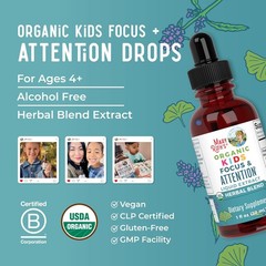 MARYRUTH’S Kids Focus & Attention Drops | USDA Organic Drops