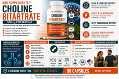 Choline Bitartrate 900mg Brain Memory Booster Phosphatidylcholine Nootropic