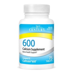 21st Century Calcium Supplement, 600 mg, 75 Count 75 (Pack of 1)