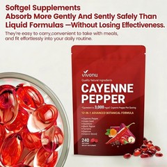 3/2PACK Cayenne Pepper Softgels Supplement – 240 Capsules NEW FREE SHIP