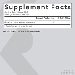 Creatine Monohydrate, German Creapure®, NSF Sport, 5g x 90 Servings (Unflavored)