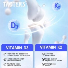 Vitamin K2 (MK7) with D3 5000 IU Supplement, Immune Health & Joint Support