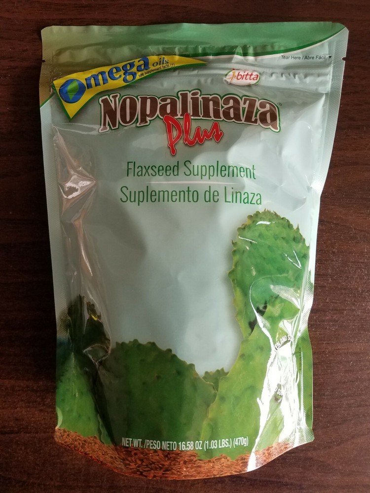 NOPALINAZA IBITTA PLUS FLAXSEED SUPPLEMENT & OMEGA OILS 16.5 OZ NEW 04/2025