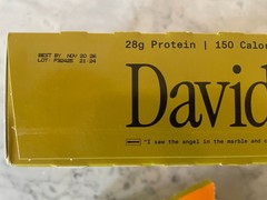 David Protein Peanut Butter chocolate chunk Bars – 28g 5 boxes of 12ct 60 total