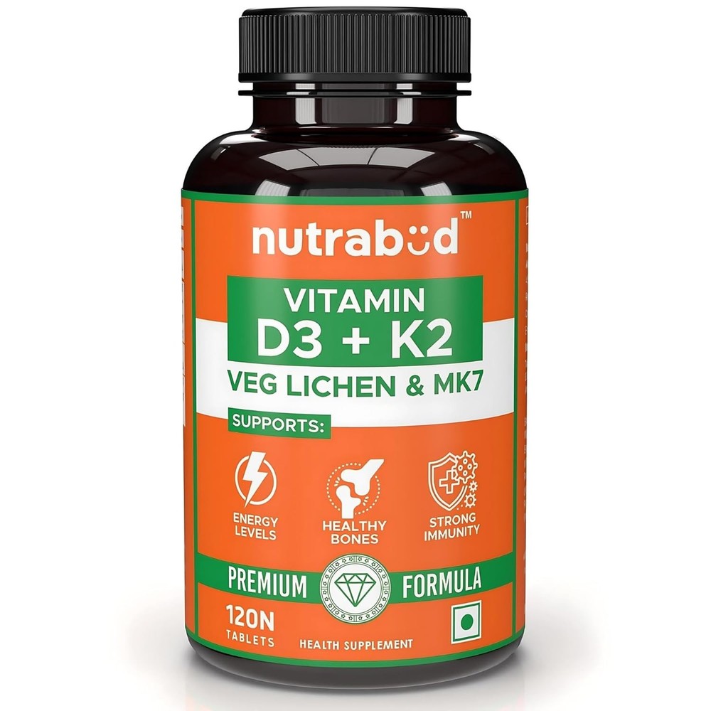 Nutrabud Vitamin D3 K2 Tablets, 120 Tablets