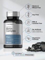 Horbäach Triple Boron Complex 6 mg Supplement | 300 300 Count (Pack of 1)