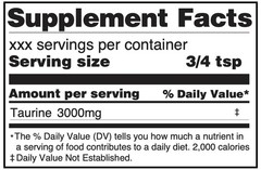 Nutrition Bulk Taurine Powder 4lb (64oz) – 3000mg Per Svg — 600 servings