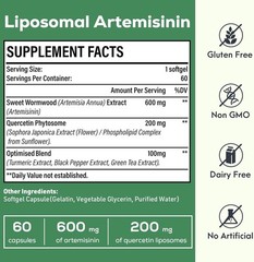 900 mg Liposomal Artemisinin for Maximum Absorption, Sweet Wormwood ExtractAr…