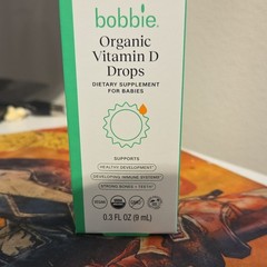 bobbie Organic Vegan Vitamin D Drops 0.3 fl oz for Babies USDA GMO-Free