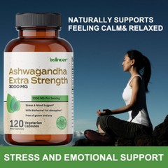 Ashwagandha Extra Strength 3000 Mg – Stress And Mood Support, Increased Energy