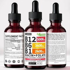 NUSAVA Vitamin B12 Drops – 3 Pack – 5000mcg – Raspberry – 80 Servings
