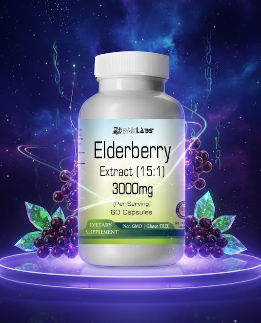 Elderberry Extract Capsules 3000mg Per Serving – Super Potency