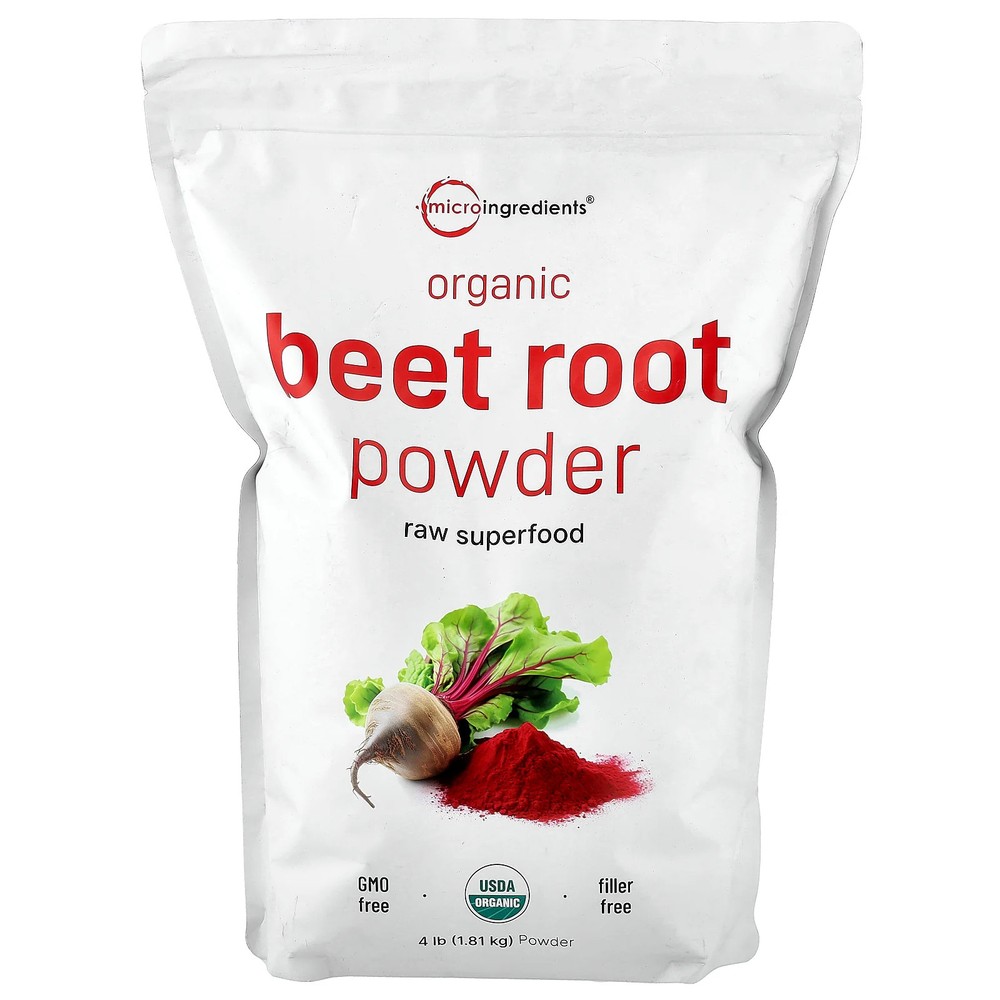 2 X Micro Ingredients, Organic Beet Root Powder, 4 lb (1.81 kg)