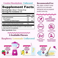 Micronized Creatine Monohydrate Supplement 5g Muscle Growth Support Unflavored