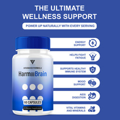 (5 Pack) Harmo Brain Focus Supplement, HarmoBrain Support (300 Capsules)