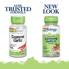 Solaray Cayenne with Garlic Capsules, 540 mg, 100 Count