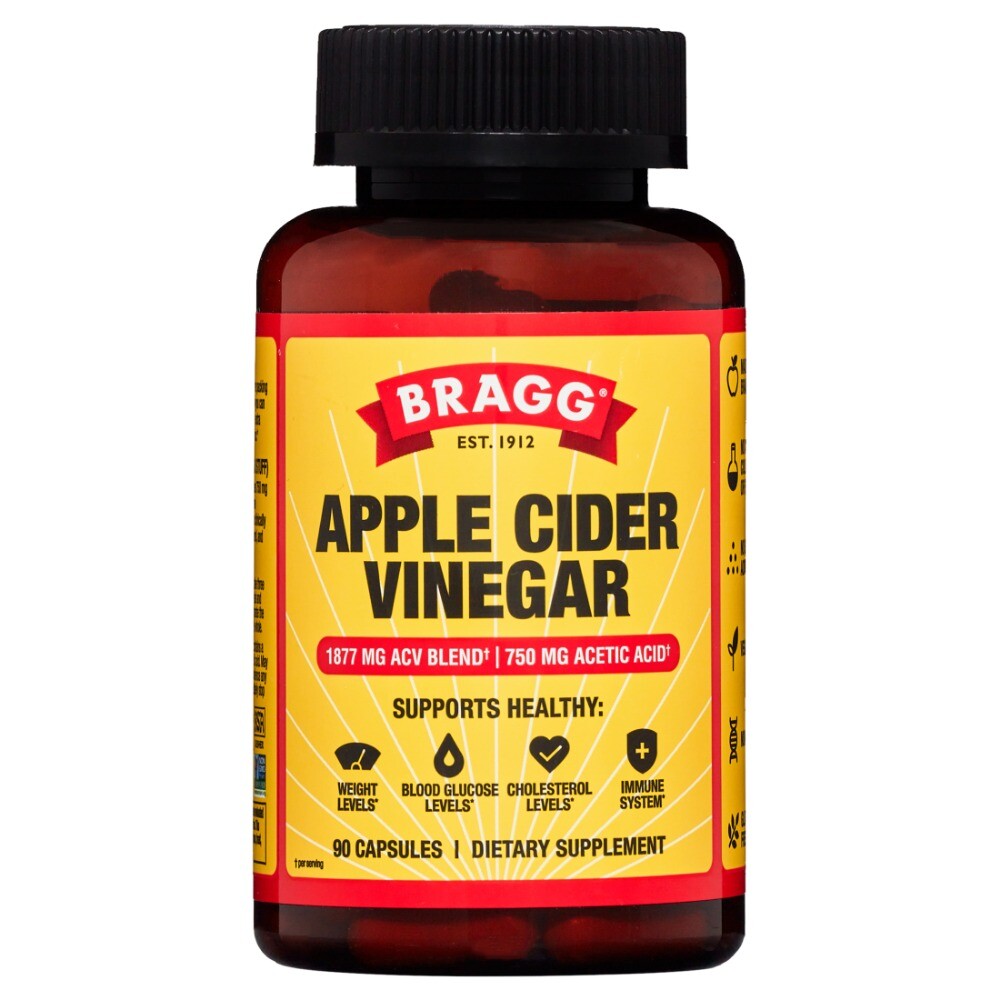 Improved Bragg Apple Cider Vinegar Vitamin D3 Zinc Immune Weight Management 90 C