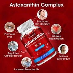 Astaxanthin 24mg – Haematococcus Pluvialis, Cellular Protection, Antioxidant